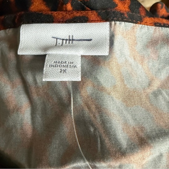 J Jill Women Blouse Top Plus Size 2X Copper Leopard Witchy Whimsy Goth - Picture 4 of 7